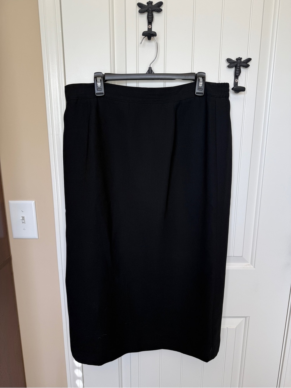 Midnight Velvet Black Pencil Skirt